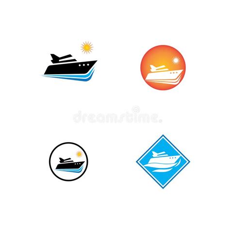 Cruise Ship Logo Template Vector Icon Design Stock Vector