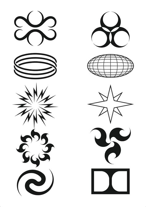 Shapes Streetwear Element Collection Vector 6 23465622 Vector Art At