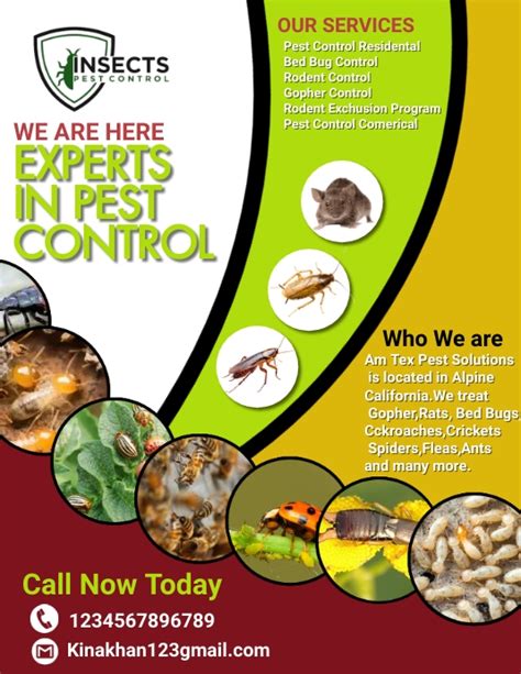 Copy Of Pest Control Flyer Pest Control Services Adv Postermywall