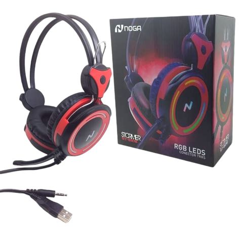 Auricular Gamer ST8106 Noga Stormer PS4 Con Luz RGB Recargas Rafaela