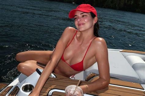 Kendall Jenner Is Red Hot In String Bikini As She Poses On Boat Wake Surfer Girl