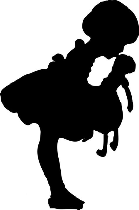 Doll and girl silhouette | American girl doll silhouette, Girl