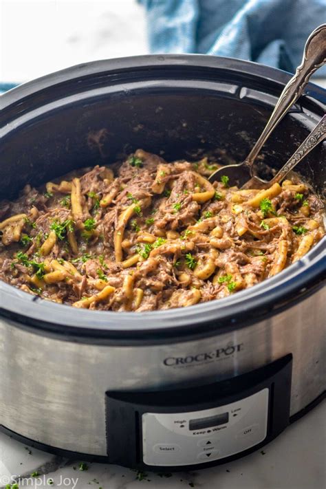 Crock Pot Beef And Noodles Simple Joy