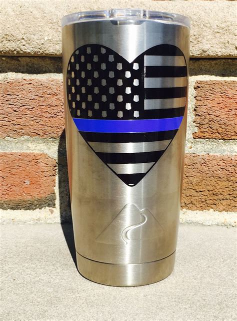 Thin Blue Line Police Officer Ozark Tumbler Ozark Trail Tumbler