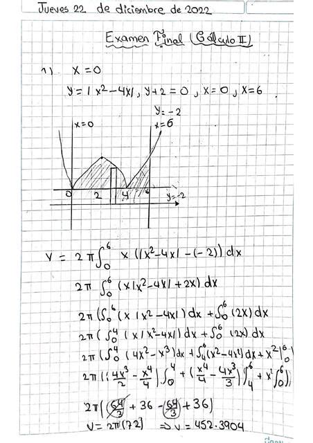 Examen Final Calculo Ii Yessica Aracely Suarez Gamarra Udocz