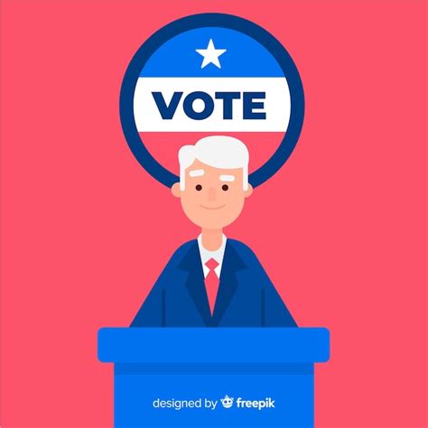 Free Vector Presidential Election Composition With Flat Design