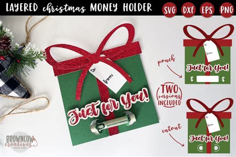 Christmas Gift Money Holder Layered Svg