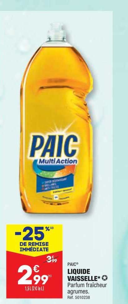 Promo Paic Liquide Vaisselle Chez Aldi ICatalogue Fr