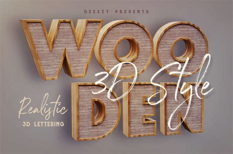 Wooden 3d Lettering Graphic By Jumbodesign · Creative Fabrica