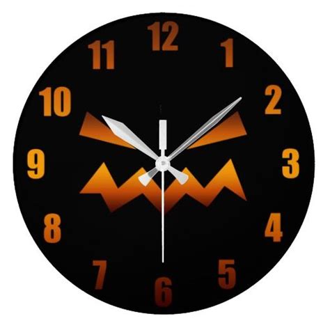 Halloween Pumpkin Angry Face Wallclocks This Design Is Available On