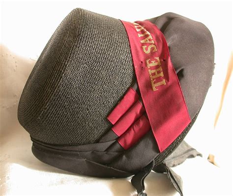 Antique Straw Bonnet Salvation Army By Redlillyvintage On Etsy