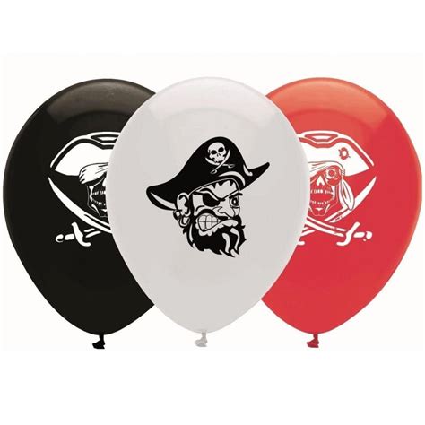 Pirate Latex Balloons 6 Pack