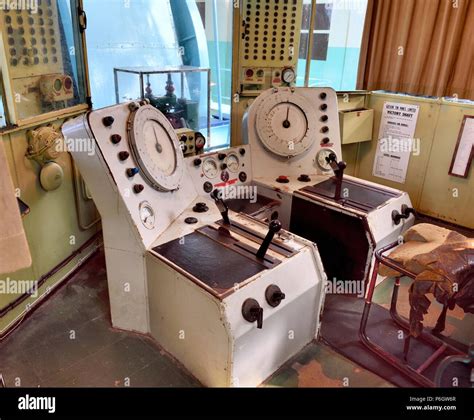 Tin mine winding engine control room,Geevor tin mine museum,Pendeen,West Penwith,Cornwall ...