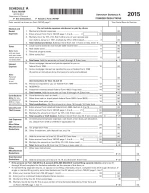 Fillable Online Revenue Ky Schedule A Revenuekygov