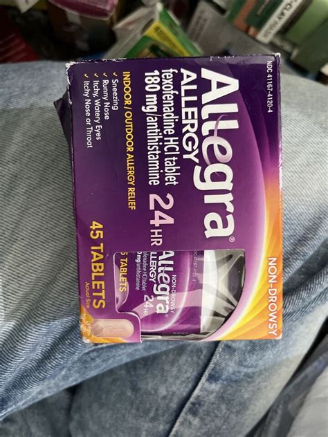 Allegra 24 Hour Indoor And Outdoor Allergy Relief 180 Mg 45 Tablets