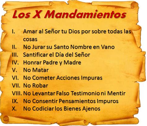 Los 10 Mandamientos Mandamientos De Dios Escrituras De La Biblia Dios