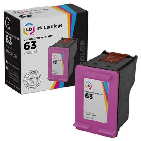 Ld Remanufactured Ink Cartridge For Hp 63 Color F6u61an 4inkjets