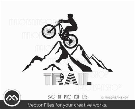 Awesome Mountain Bike Svg Trail Mountain Bike Svg Cycling Svg Bicycle