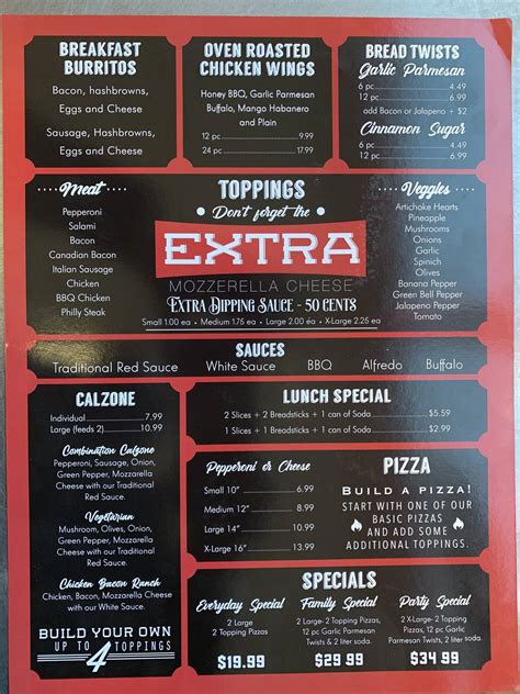 Menu At Hometown Pizza Pizzeria Grantsville