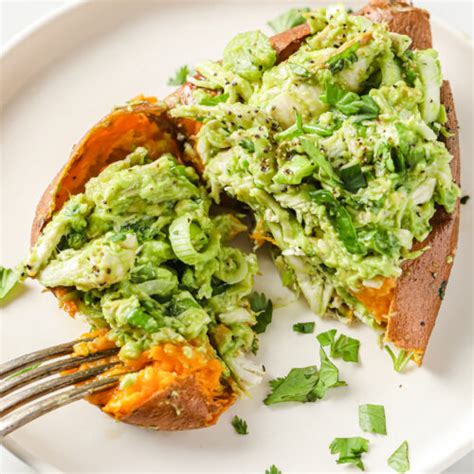 Chicken Stuffed Sweet Potato Fatforweightloss