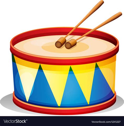 A Big Toy Drum Royalty Free Vector Image VectorStock