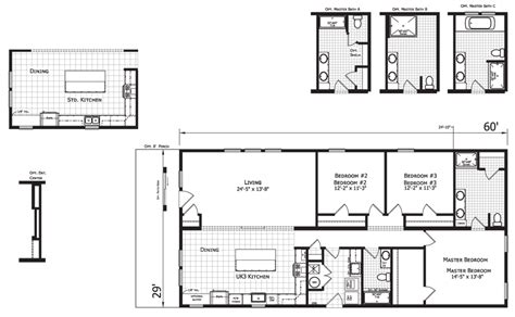 Triple Wide Floor Plans Mobile Homes On Main Off