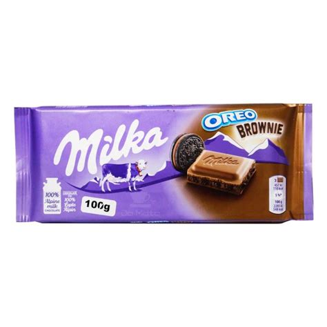 Barra De Chocolate Milka Oreo Brownie Tabacaria Da Mata