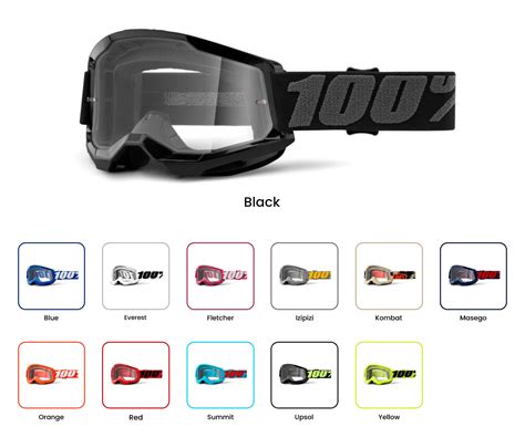 100% Motocross & Enduro Goggles. Strata, Accuri, Racecraft & Armega ...