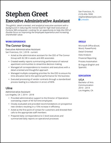 5 Administrative Assistant Resume Examples For 2021