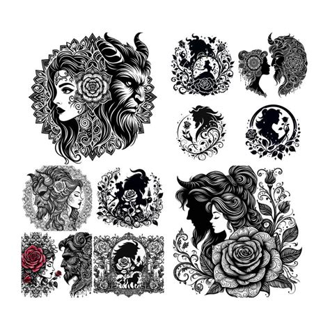 Beauty And The Beast Png Enchanted Rose Png Mandala Svg