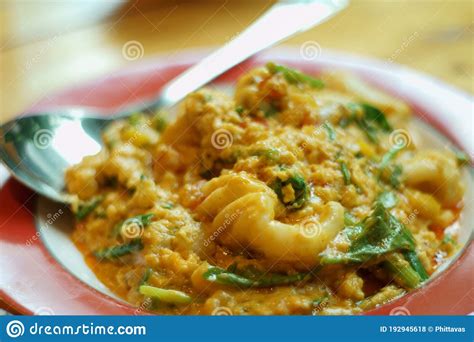 Stir Fried Squid With Curry Powder Thai Food Stock Photo Image Of