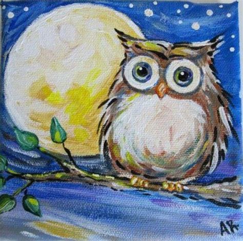 Картины для мастер-классов | ВКонтакте | Owl painting, Art painting ...