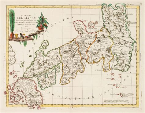 An 18th Century Italian Map Of Japan Altea Gallery