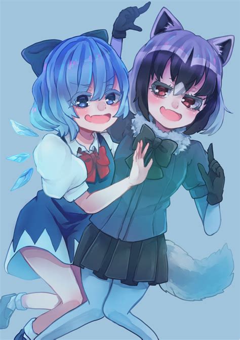 Safebooru 2girls D Absurdres Animal Ears Arm Around Back Arm Up