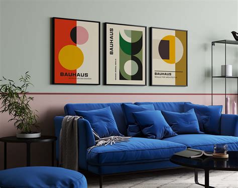 Set Of 3 Bauhaus Prints Nordic Design House