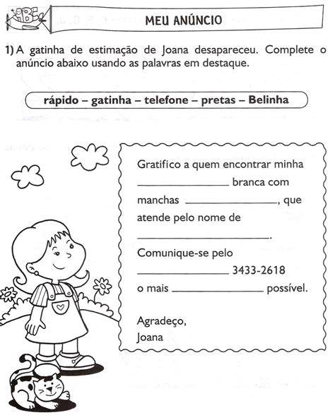 Gênero Textual Anúncio 3 Ano