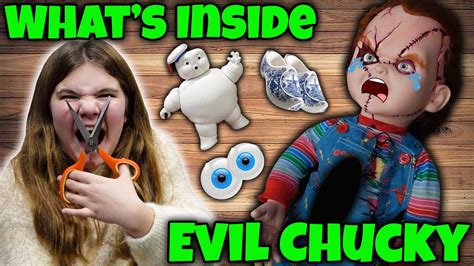 What S Inside Chucky Cutting Open Creepy Chucky Doll Skit YouTube