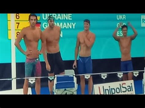 Europei Di Nuoto Italia Vince La Medaglia D Oro Nella Staffetta X