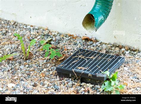 Storm Sewer With Grate Rainwater Drainage Into The Grate How To Make