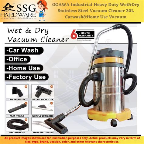 Ogawa Industrial Heavy Duty Wet Dry Stainless Steel Vacuum Cleaner