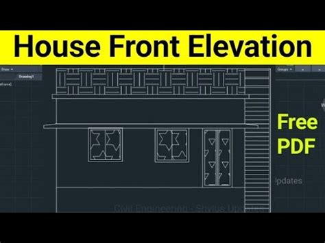 How To Draw House Front Elevation In Autocad Building Elevation In