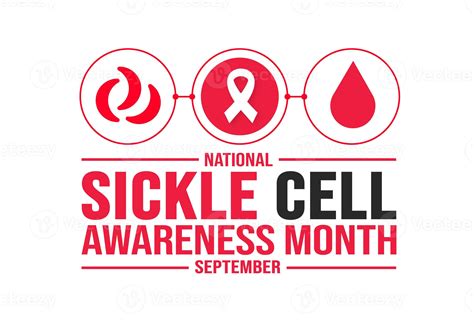 September Is National Sickle Cell Awareness Month Background Template Holiday Concept