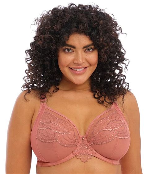 Elomi Priya Underwired Plunge Bra Rosegold Big Girls Dont Cry