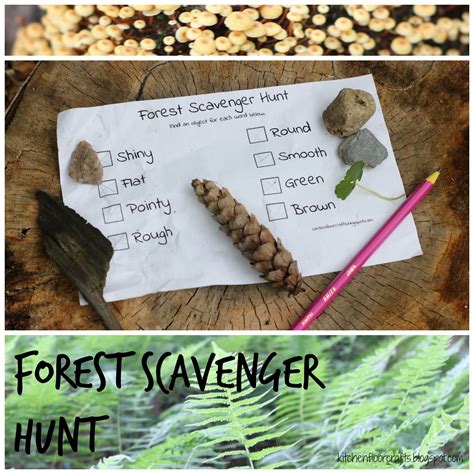 Kitchen Floor Crafts: Forest Scavenger Hunt (with free printable)