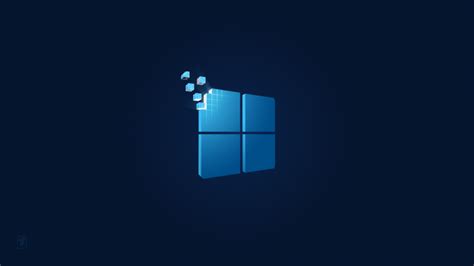 Windows Wallpaper K Dark Blue Windows Logo