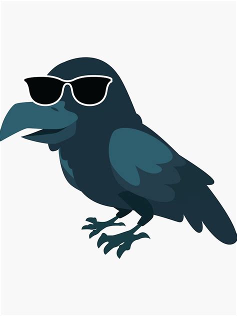 "Raven Emoji " Sticker by HippoEmo | Redbubble