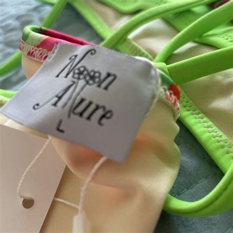 Noon Allure Bikini Set Neon Floral Super Flattering Depop