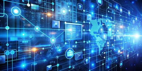 Modern Information Technology Background Premium Ai Generated Image