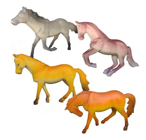 Kit Animais De Borracha Miniatura Cavalos Brinquedo Fazenda MercadoLivre