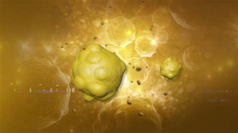 Cancer Cell on Cancer Image Background Stock Illustration - Illustration of cancer, render ...